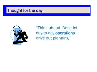 Thought for the day: