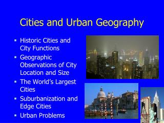 Cities and Urban Geography