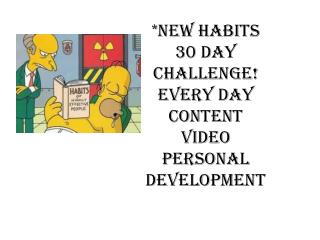 *New habits 30 day challenge! Every day content video personal development