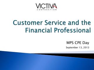 Customer Service and the Financial Professional