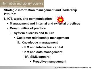 Strategic information management and leadership practice