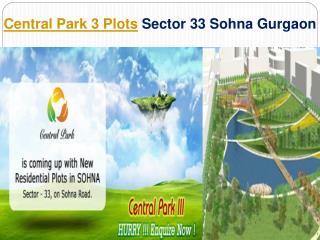 Central Park Plots 3 Gurgaon