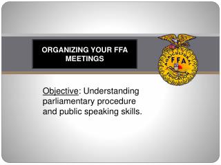 Organizing your FFA Meetings