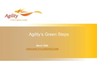 Agility’s Green Steps