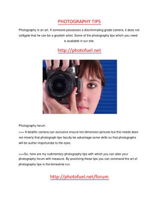 photography tips