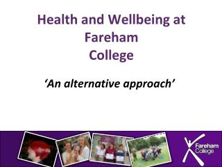 Health and Wellbeing at Fareham College