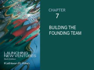 BUILDING THE FOUNDING TEAM