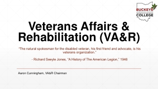 Veterans Affairs & Rehabilitation (VA&R)