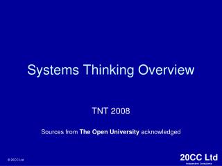 Systems Thinking Overview