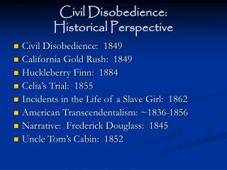 Civil Disobedience: Historical Perspective