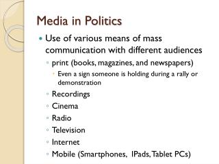 Media in Politics