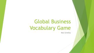 Global Business Vocabulary Game
