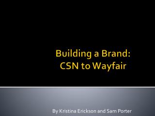 Building a Brand: CSN t o Wayfair