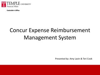 Concur Expense Reimbursement Management System
