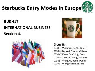 Starbucks Entry Modes in Europe