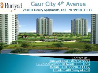 Specification of Gaur City 1 4th Avenue