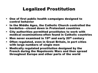 Legalized Prostitution
