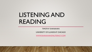 Listening and reading
