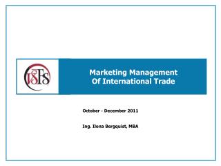 Marketing Management Of International Trade
