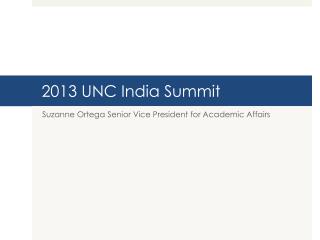 2013 UNC India Summit