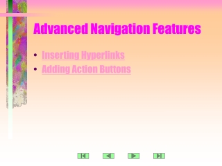 Advanced Navigation Features