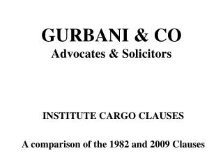GURBANI & CO Advocates & Solicitors