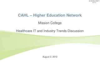 CAHL – Higher Education Network