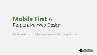 Mobile First & Responsive Web Design