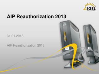 AIP Reauthorization 2013