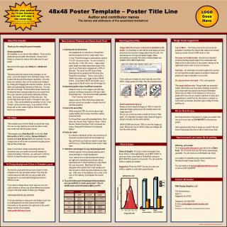 48x48 Poster Template – Poster Title Line Author and contributor names The names and addresses of the associated institu