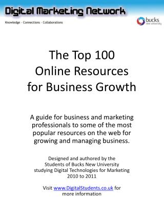The Top 100 Online Resources for Business Growth