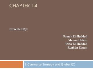 E-Commerce Strategy and Global EC