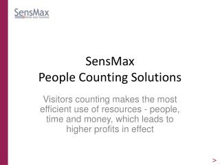SensMax People Counting Solutions