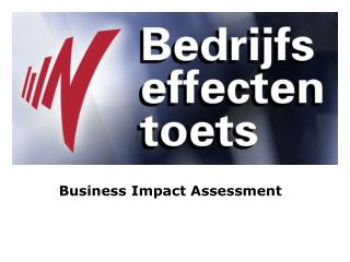 Business Impact Assessment