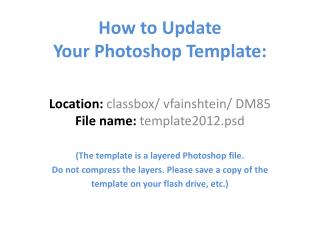 How to Update Your Photoshop Template: