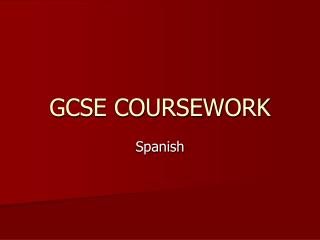 GCSE COURSEWORK