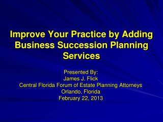 Improve Your Practice by Adding Business Succession Planning Services