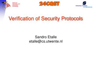 Verification of Security Protocols