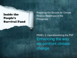 Preparing the Ground for Climate Finance Readiness in the Philippines