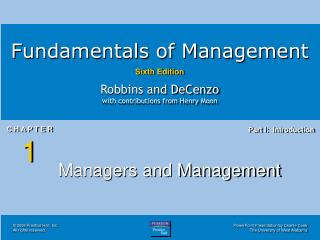 Managers and Management