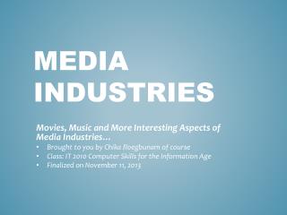 Media Industries