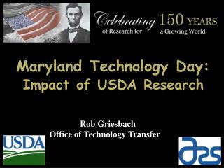 Maryland Technology Day: Impact of USDA Research