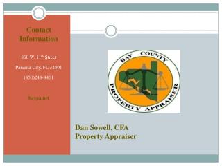 Dan Sowell, CFA Property Appraiser
