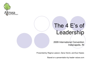 The 4 E’s of Leadership
