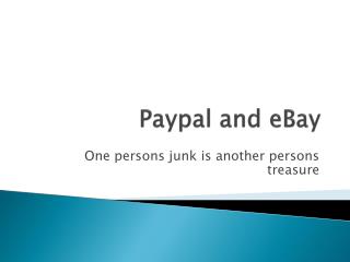 Paypal and eBay