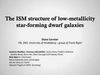 The ISM structure of low- metallicity star-forming dwarf galaxies