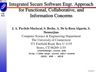 Integrated Secure Software Engr. Approach for Functional, Collaborative, and Information Concerns