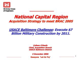 National Capital Region A cquisition Strategy to meet BRAC 2005