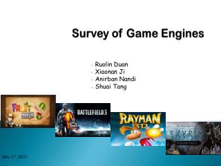 Survey of Game Engines
