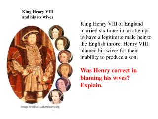 King Henry VIII and his six wives